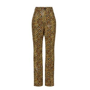 Good American Snake Print Straight Leg Pants